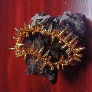Stella and Dot gold tone spike bracelet